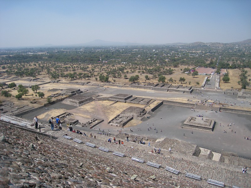 Mexico Pyramids - Mexico City 2009 0430.jpg - A trip to the Teotihuacan area of Mexico to visit the pyramids. A vast complex and a great climb to the top. This was followed by lunch in a cave, then a visit to the historical center of Mexico City. March 2009.